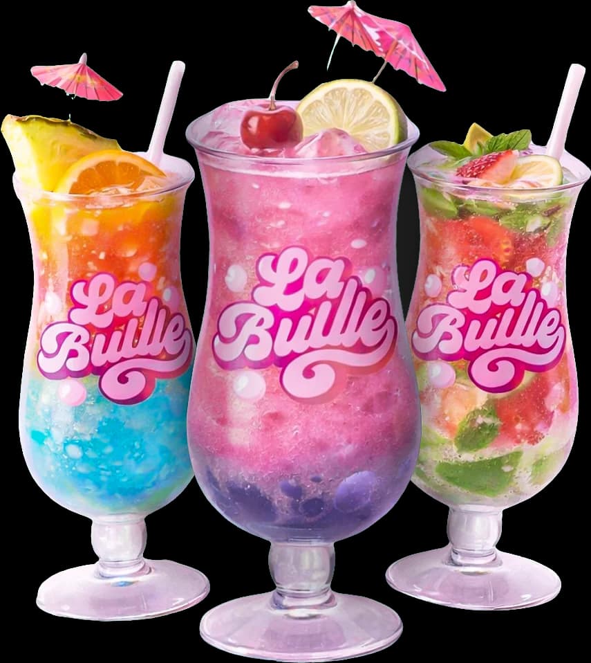 Trio cocktails signature La Bulle